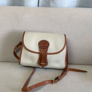 Dooney & Bourke Cream and Tan Leather Shoulder Bag